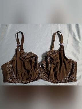 46DD Black Bra With Blue Details